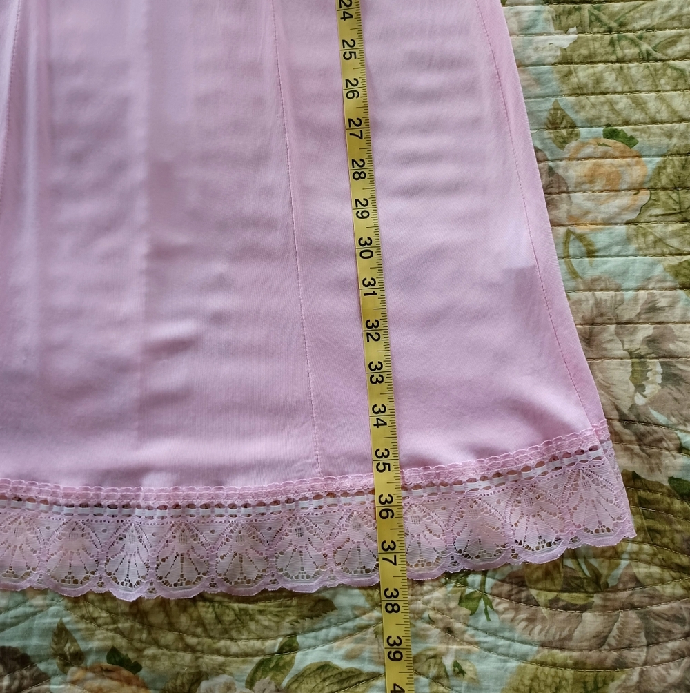 Vintage 80s Slip Dress With Lace Trim, Size S - Picture 10 of 12
